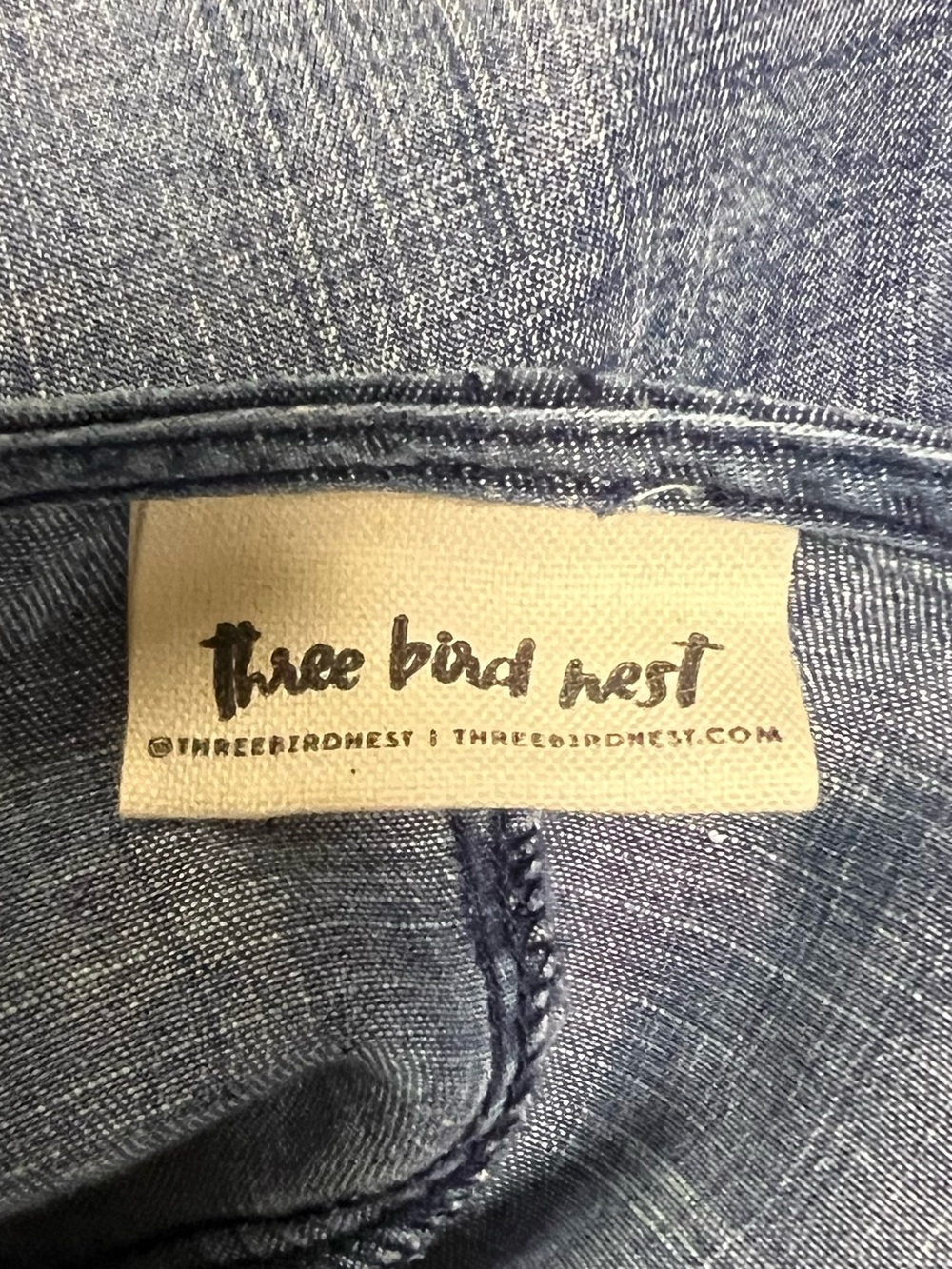 Three Bird Nest Blue Denim jacket - Picture 3 of 4